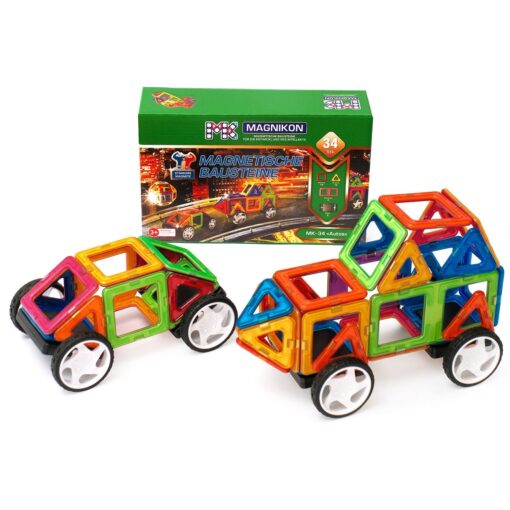 Magnetische Bausteine, Magnetsteine MK-34 Das Auto, 34 Teile