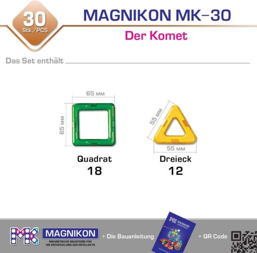 Magnetische Bausteine Der Komet 30 Teile – Bild 2