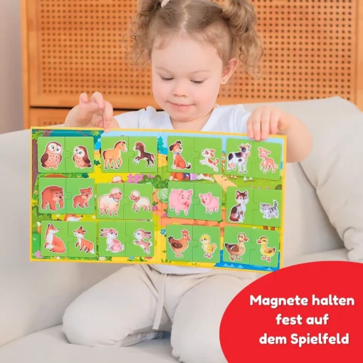 Magnetische Puzzles Mama und Baby, 24 Teile, 2-teilig Magnetpuzzles für 2 Jährige – Bild 6