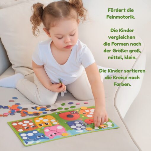 Zuordnungsspiel Farbenfrohe Kreise mit 77 Magneten – Bild 6