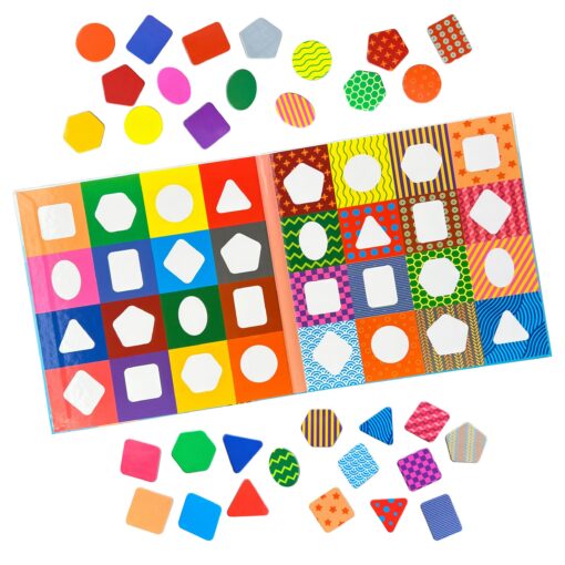 Zuordnungsspiel Formen, Farben und Muster mit 32 Magneten