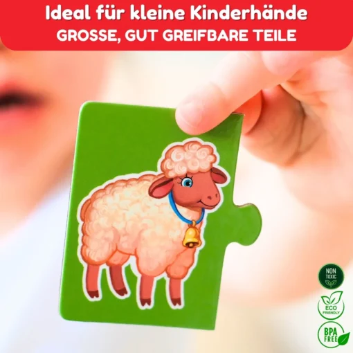 Magnetische Puzzles Mama und Baby, 24 Teile, 2-teilig Magnetpuzzles für 2 Jährige – Bild 3