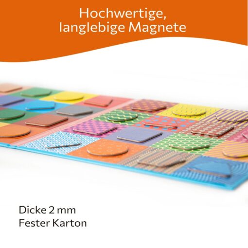 Zuordnungsspiel Formen, Farben und Muster mit 32 Magneten – Bild 10