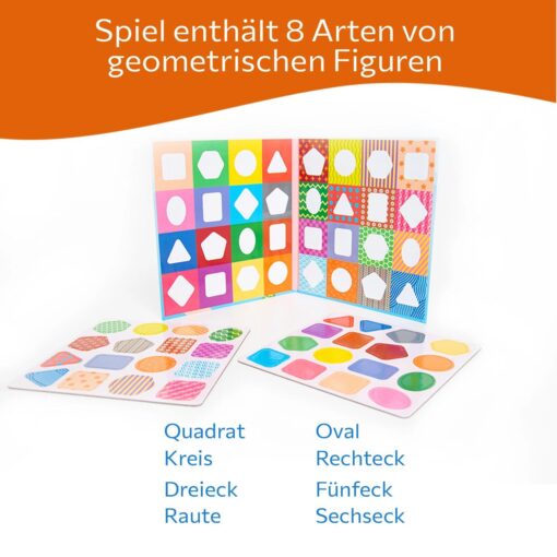 Zuordnungsspiel Formen, Farben und Muster mit 32 Magneten – Bild 9