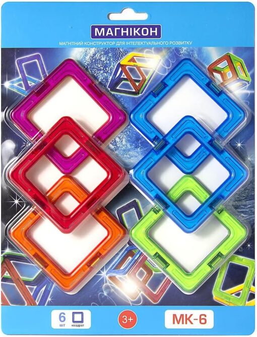 Magnetische Bausteine Erweiterungsset 6 Quadrate