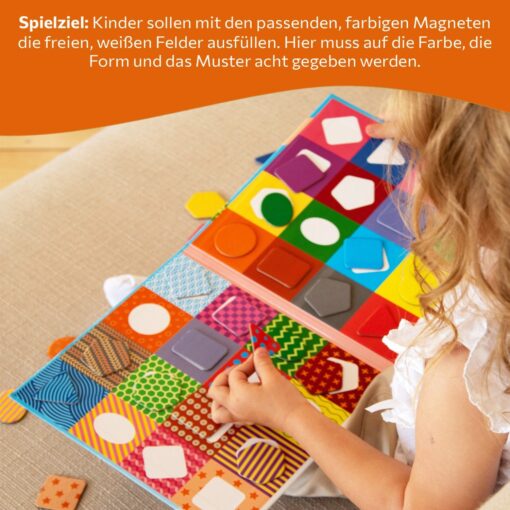 Zuordnungsspiel Formen, Farben und Muster mit 32 Magneten – Bild 5