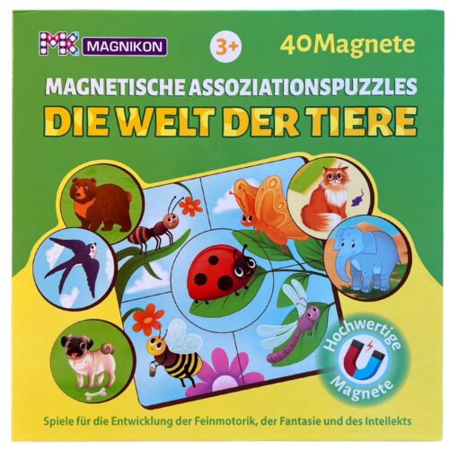 Magnetisches Puzzle der Assoziationen Die Welt der Tiere ab 3 Jahren, 40 Magneten – Bild 10