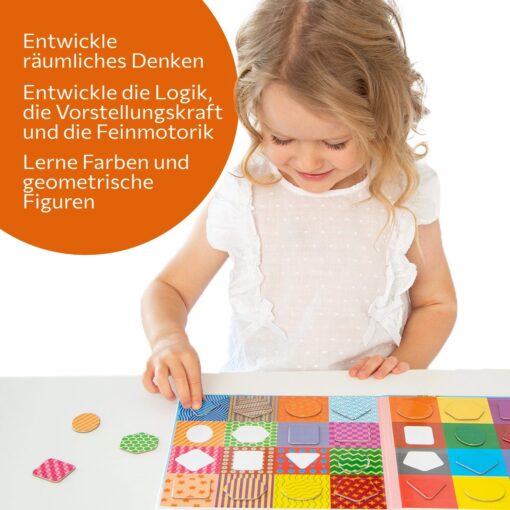 Zuordnungsspiel Formen, Farben und Muster mit 32 Magneten – Bild 8
