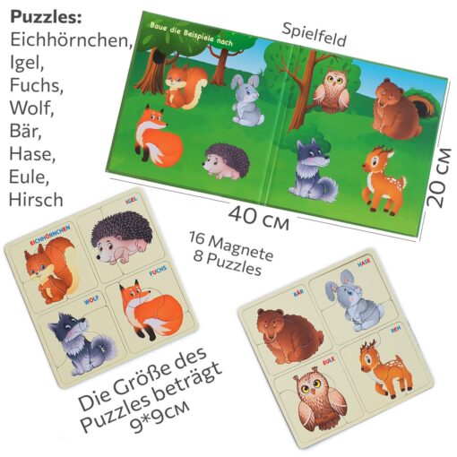Erste Große Puzzles 2 Teile Waldtiere mit 16 Magneten – Bild 10