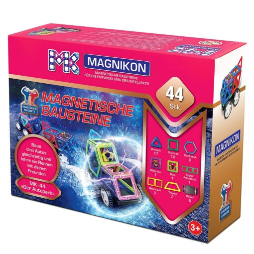 Magnetische Bausteine Der Autopark, Magnetbau-Set 44-teilig – Bild 7