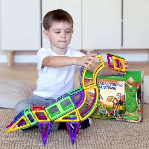 Magnetische Bausteine Der Dinosaurier - Magnetbau-Set 65-teilig – Bild 9