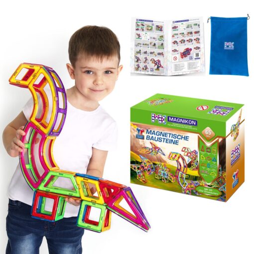 Magnetische Bausteine Der Dinosaurier - Magnetbau-Set 65-teilig