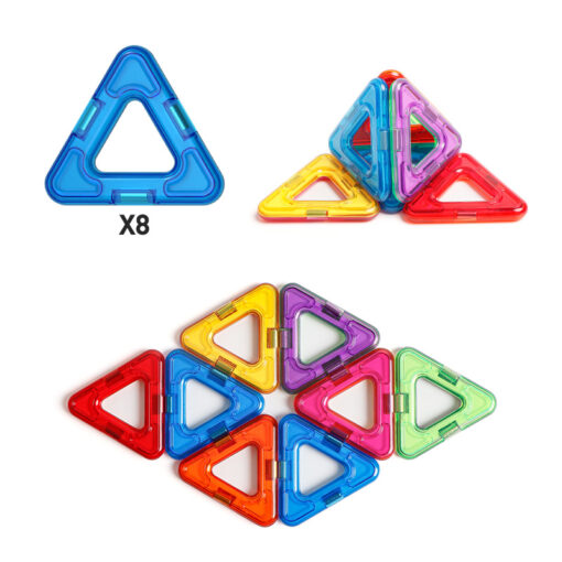 Magnetische Bausteine Erweiterungsset 8 Dreiecke – Bild 5