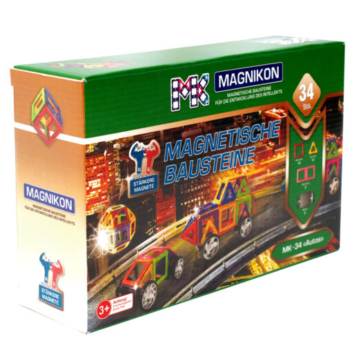 Magnetische Bausteine, Magnetsteine MK-34 Das Auto, 34 Teile – Bild 10