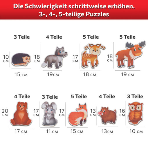 Meine ersten Puzzles Waldtiere 36 Große Teile – Bild 3