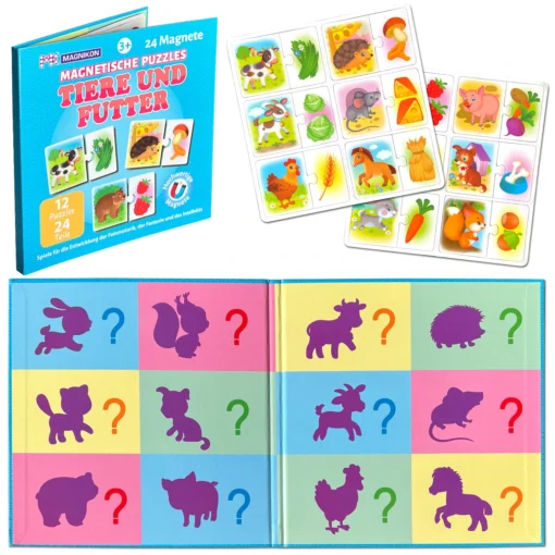 Meine ersten magnetischen Puzzles Tiere und Futter