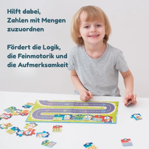 Zahlen lernen von 1 bis 12, 12 Puzzles mit je 2 Teile – Bild 7