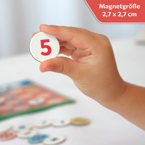 Magnetspiel Zahlenhäuser 54 Magnete, Zahlenspiel zum Rechnen lernen – Bild 5