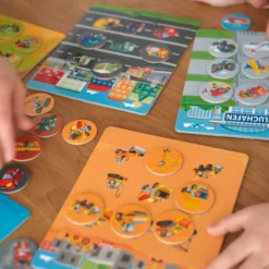 Magnetisches Lotto Kinder Verkehrsmittel 54 Magnete, 6 Doppelseitige Spielfelder 11 UD80 Mir Tehniki 4 MAGNIKON