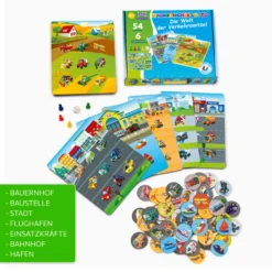 Magnetisches Lotto Kinder Verkehrsmittel 54 Magnete, 6 Doppelseitige Spielfelder 10 UD80 mir tehniki Glavn 1500x1500 1 MAGNIKON