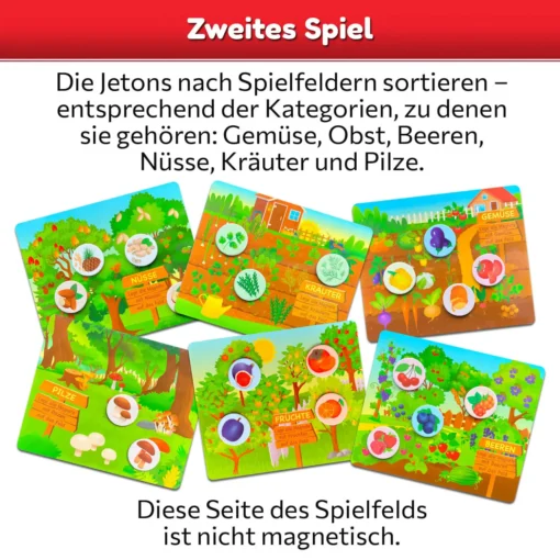 Farbenfrohes Lotto Spiel für Kinder 72 Chips, 6 doppelseitige Tafeln – Bild 4