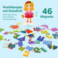 Alternative view of Magnetische Anziehpuppe Eva die Puppe mit Standfuß