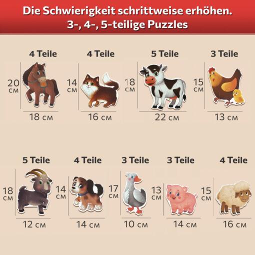 Meine ersten Puzzles Farmtiere 35 Große Teile – Bild 5