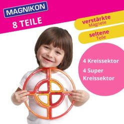 Magnetische Bausteine Erweiterungsset 4 Kreisektoren und 4 Super-Kreissektoren 7 aaf50ad1 5393 4488 8515 76e0a2628124 MAGNIKON