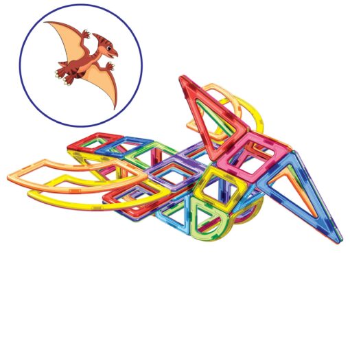 Magnetische Bausteine Der Dinosaurier - Magnetbau-Set 65-teilig – Bild 6