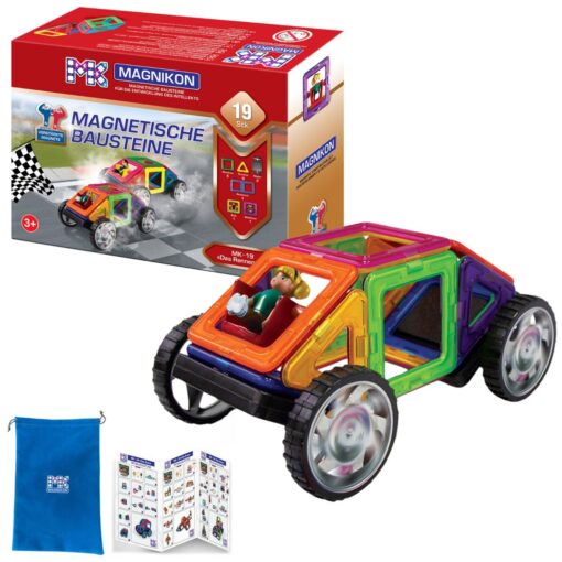 Magnetische Bausteine MK-19 Das Rennen-2 mit Rädern