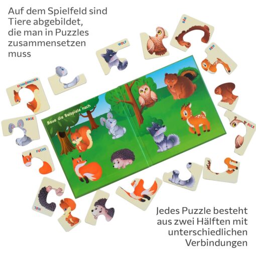 Erste Große Puzzles 2 Teile Waldtiere mit 16 Magneten – Bild 3