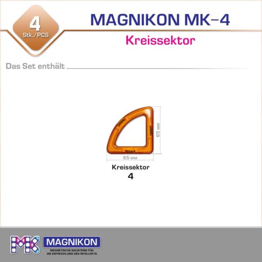 Magnetische Bausteine Erweiterungsset 4 Kreissektoren – Bild 2
