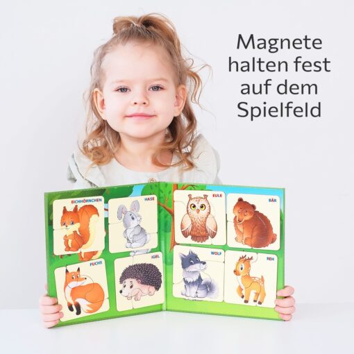 Erste Große Puzzles 2 Teile Waldtiere mit 16 Magneten – Bild 9