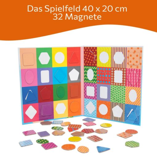 Zuordnungsspiel Formen, Farben und Muster mit 32 Magneten – Bild 3