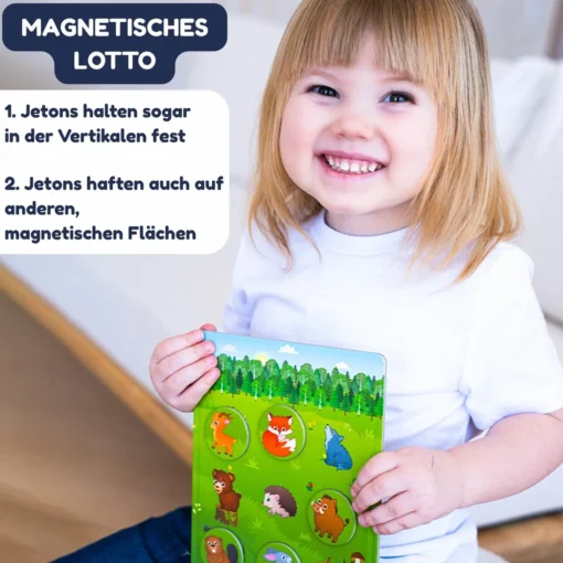 Magnetisches Lotto Kinder "Die Tierwelt" 54 Chips – Bild 14