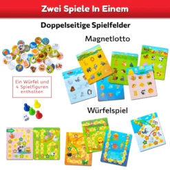 Alternative view of Magnetisches Lotto Kinder "Die Tierwelt" 54 Chips