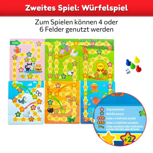Magnetisches Lotto Kinder "Die Tierwelt" 54 Chips – Bild 4