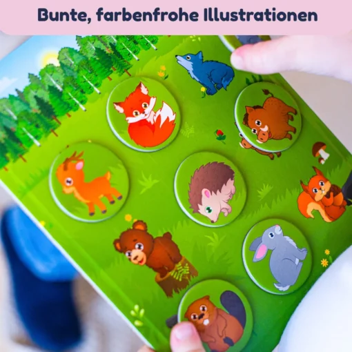 Magnetisches Lotto Kinder "Die Tierwelt" 54 Chips – Bild 5